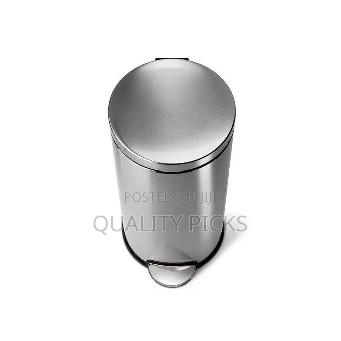 8 Liter Stainless Steel Foot Padel Dustbin - Grey