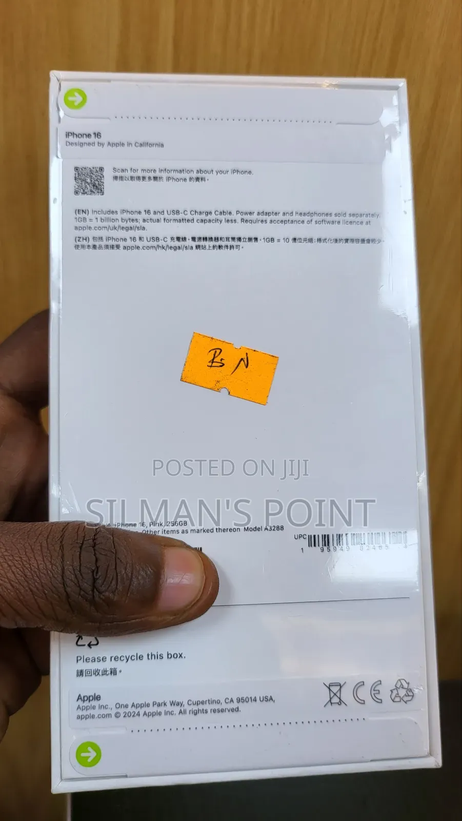 New Apple iPhone 16 256 GB Black