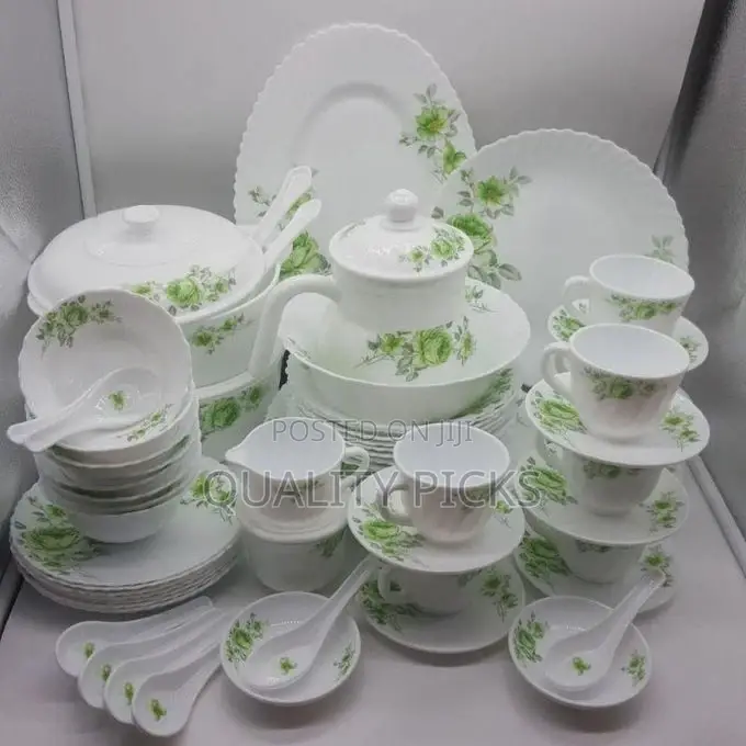 72 Pieces Flowered Opalware Dinner Set