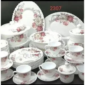 72 Pieces Flowered Opalware Dinner Set