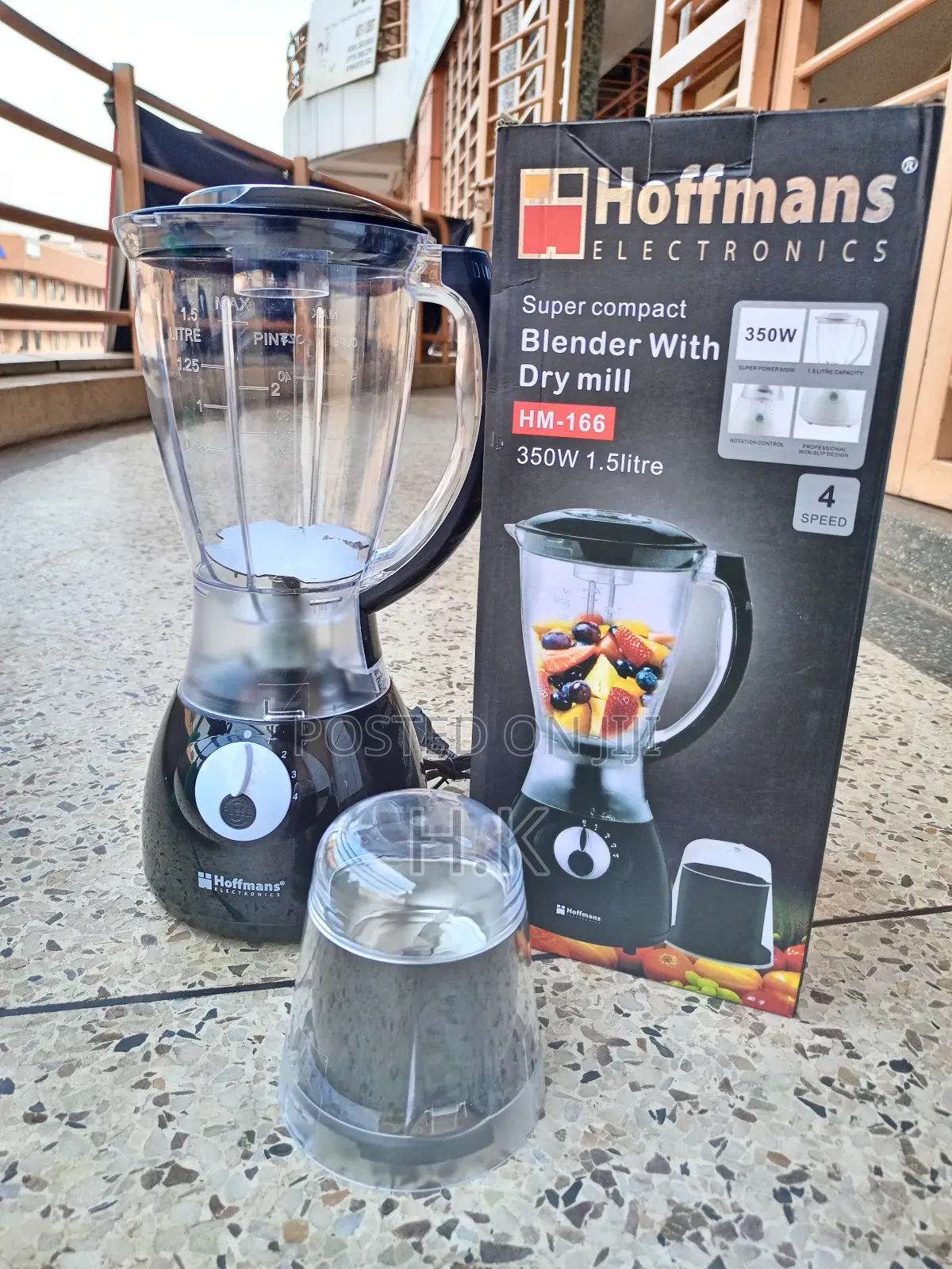 Hoffmans 1.5L 2 in 1 Blender With Grinder