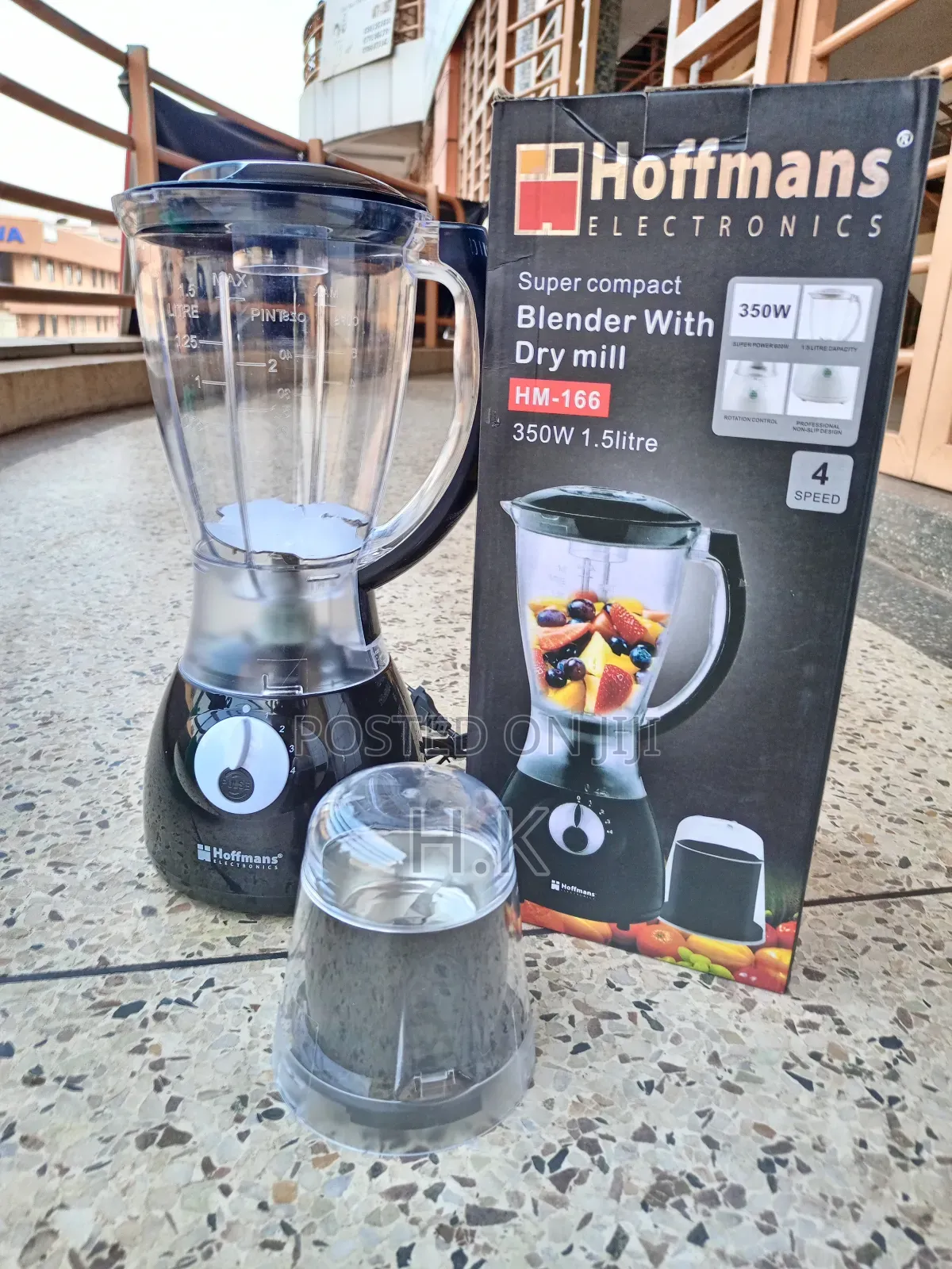Hoffmans 1.5L 2 in 1 Blender With Grinder