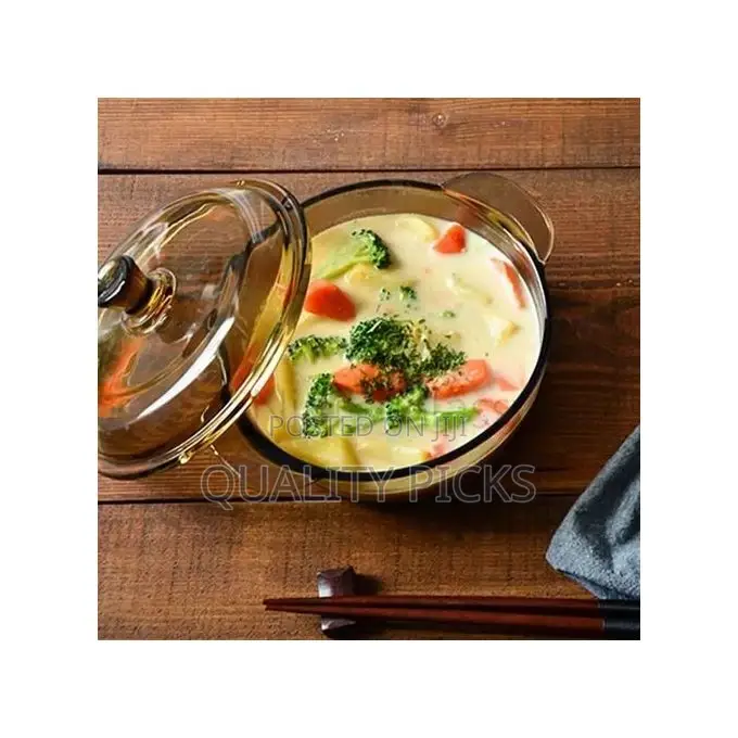 1L Soup Mixing Baking Serving Glass Casserole Dish