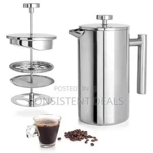 Stainless Steel Double Wall French Press Coffee Maker