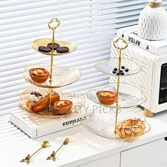 Party Fruit Cake Stand 3 Tier Multi-Layer Food Grade Plastic