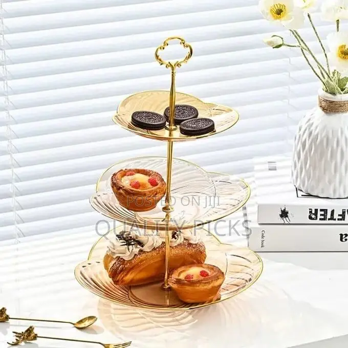 Party Fruit Cake Stand 3 Tier Multi-Layer Food Grade Plastic