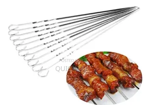 Stainless Heat Resistant 16 Inch Metal BBQ Skewers
