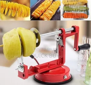 Unique Manual Heavy Duty Spiral Potato Cutter -Red