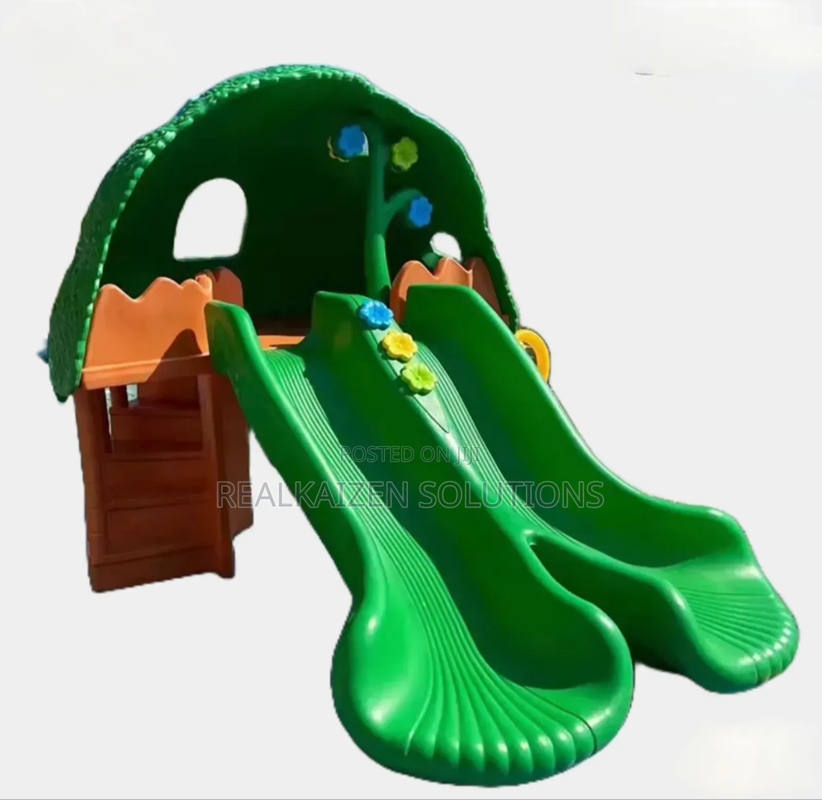 Kid Monkey Tree Cave With 2 Slides Playhouse