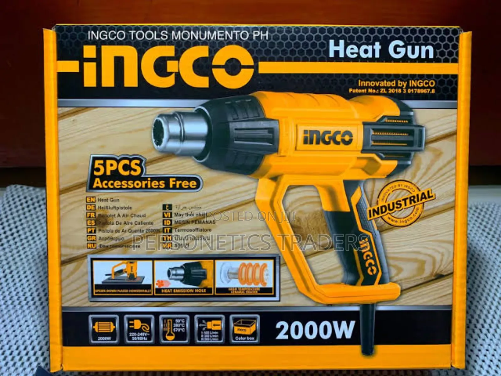 INGCO Heavy Duty Heat Gun 2000W. 3-Speed