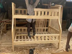 Double Decker Bed With Double Half Guard Rails