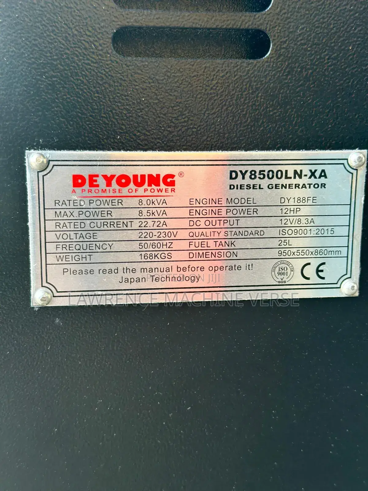 Super Silent Diesel Generator 8500 Watts