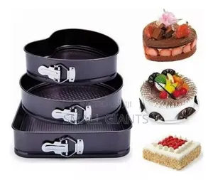 Durable Cake Mould Tins (Round, Heart Square)