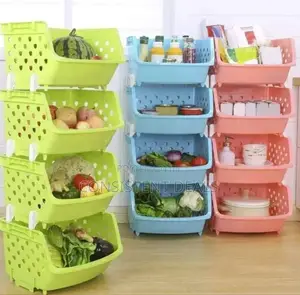 4 Tier Kitchen Storage Rack Organizer