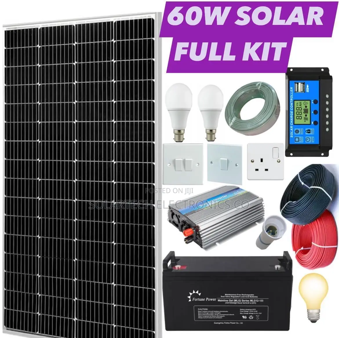 60W Solar Energy Full System/ Energy Center Outlet.