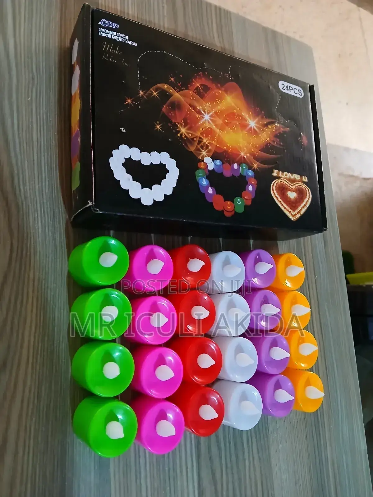 24pc Different Colours Led Plastic Decorative Lovely Candles