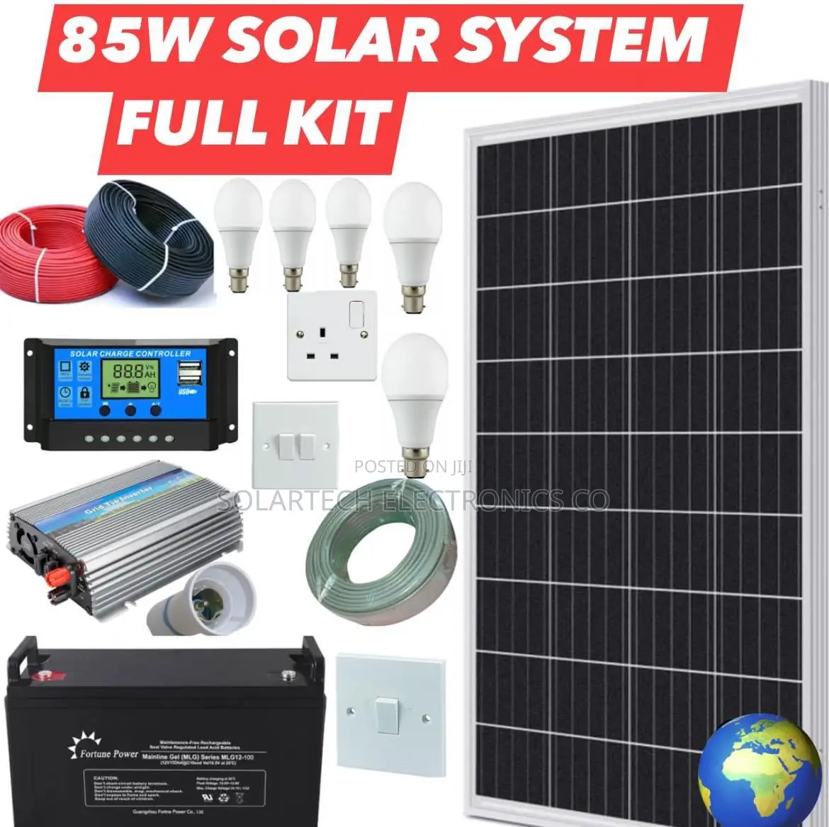 85W Home Lighting Solar System/ Kit