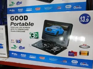 3D 13.9"Portable DVD Led Screen WTH TV Tuner,Card Reader,Usb