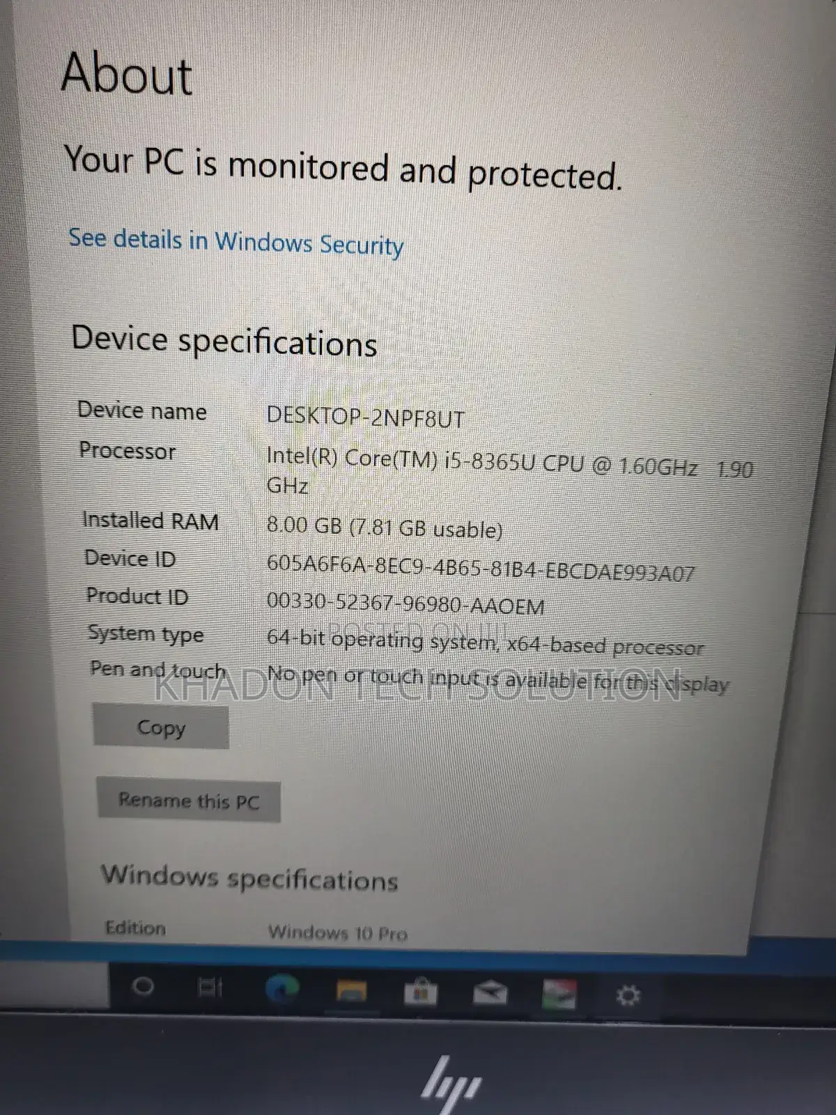Laptop HP EliteBook 830 G5 8GB Intel Core I5 SSD 256GB