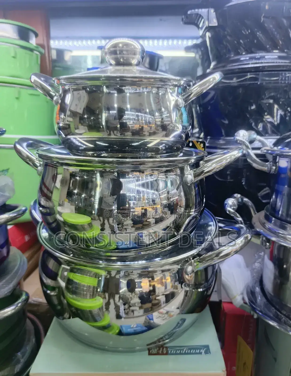 3 Pieces Stainless Steel Cookware Set