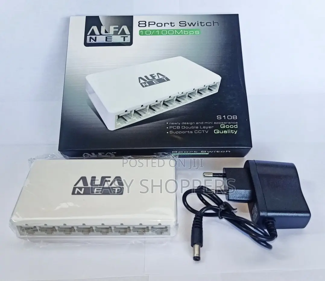 Alfa Net 8 Port Switch 10/100 MBPS Supports CCTV Camera
