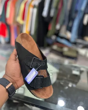 Sued Black Birkenstock Sandals