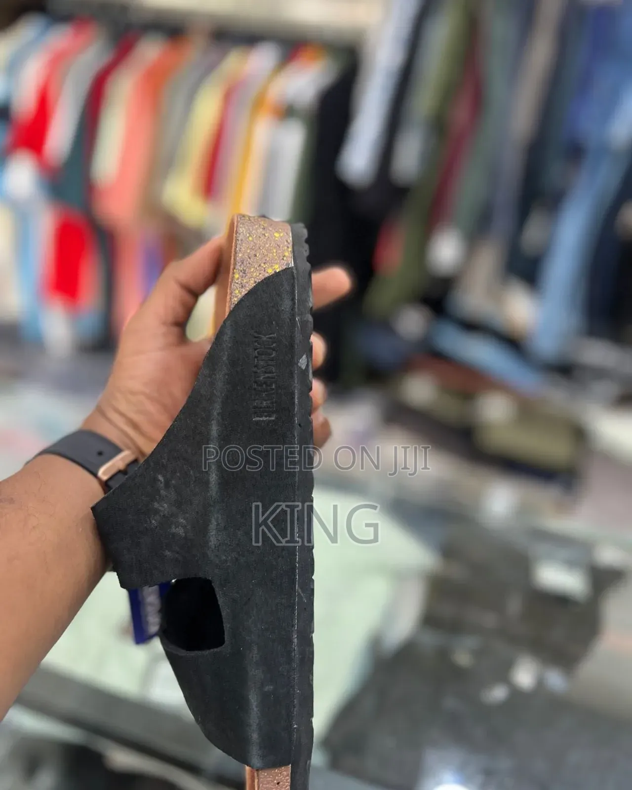 Sued Black Birkenstock Sandals