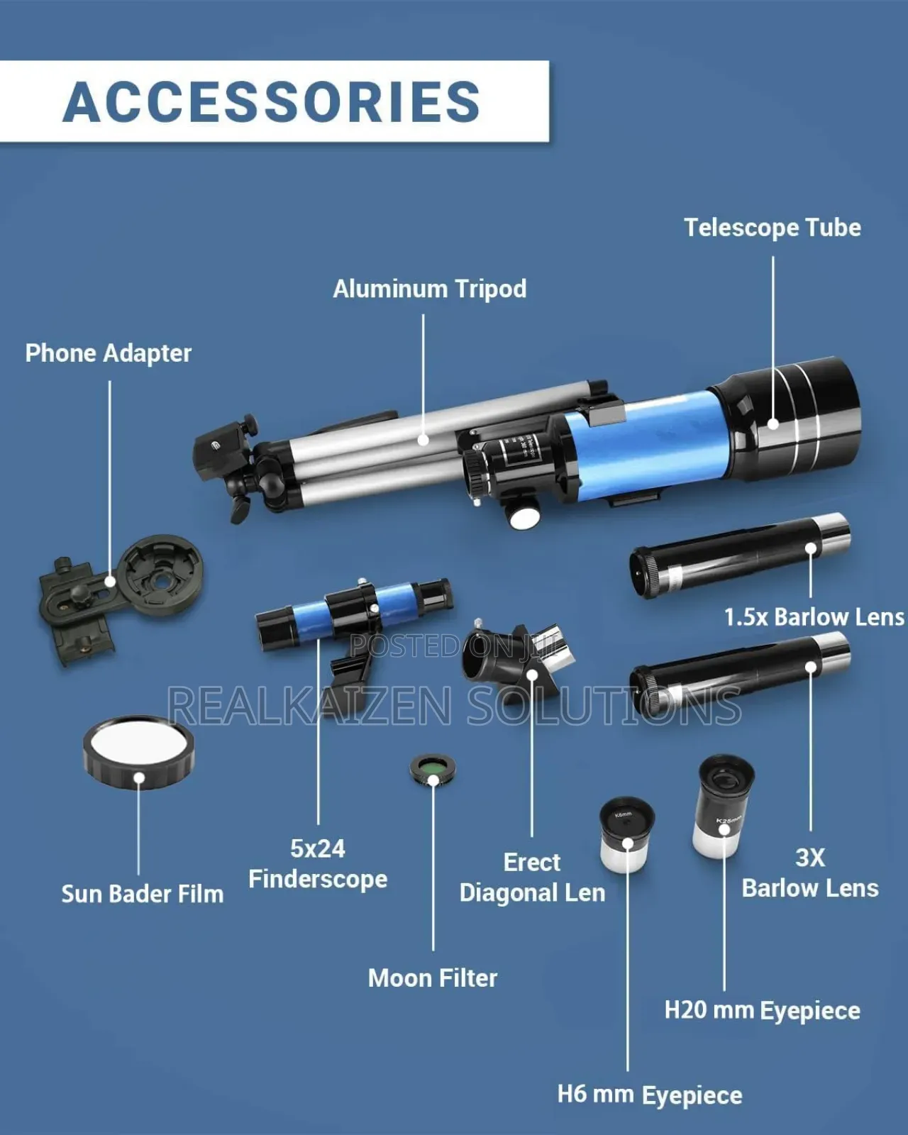 Astronomy Telescope 70mm Aperture With Phone Adapter |Tripod