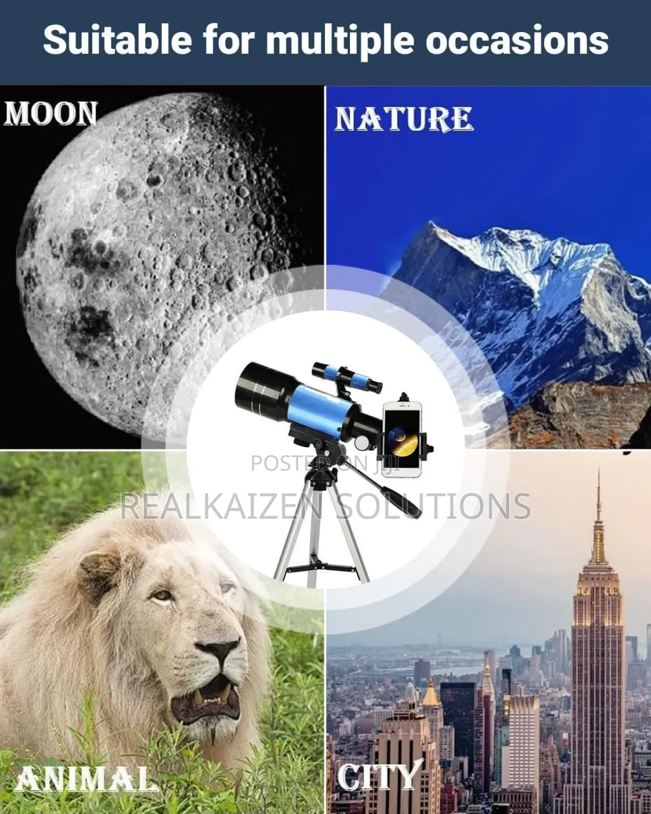 Astronomy Telescope 70mm Aperture With Phone Adapter |Tripod