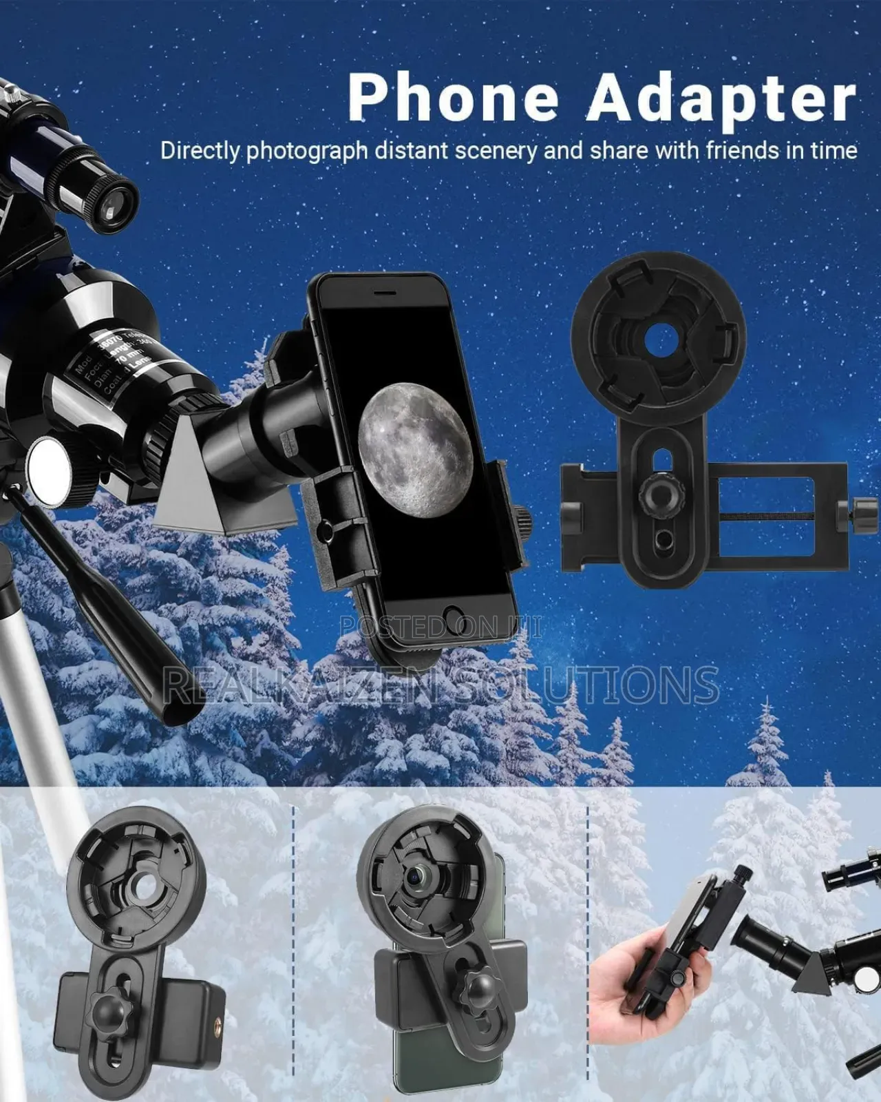 Astronomy Telescope 70mm Aperture With Phone Adapter |Tripod