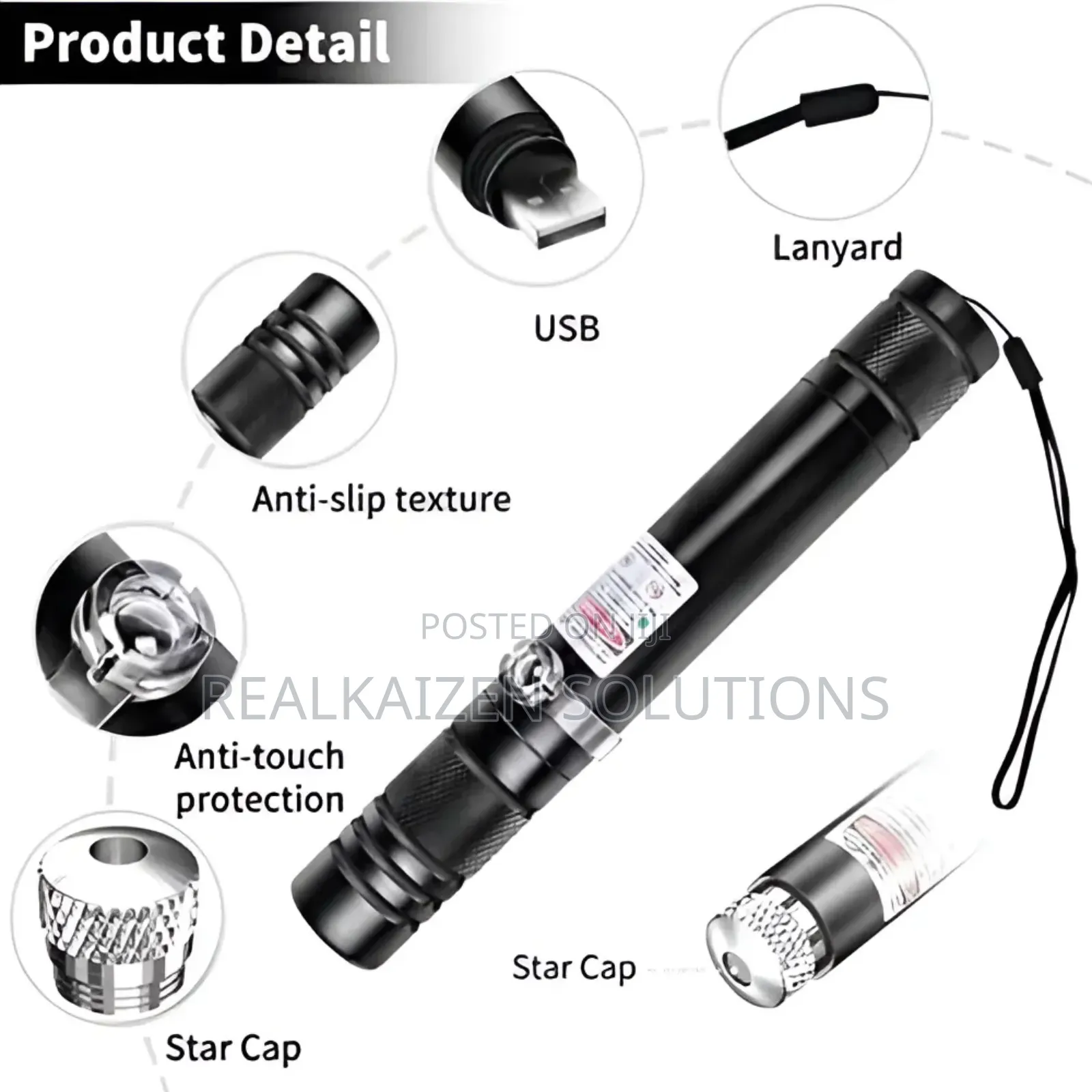 High Power Rechargeable Green Light Laser Pointer