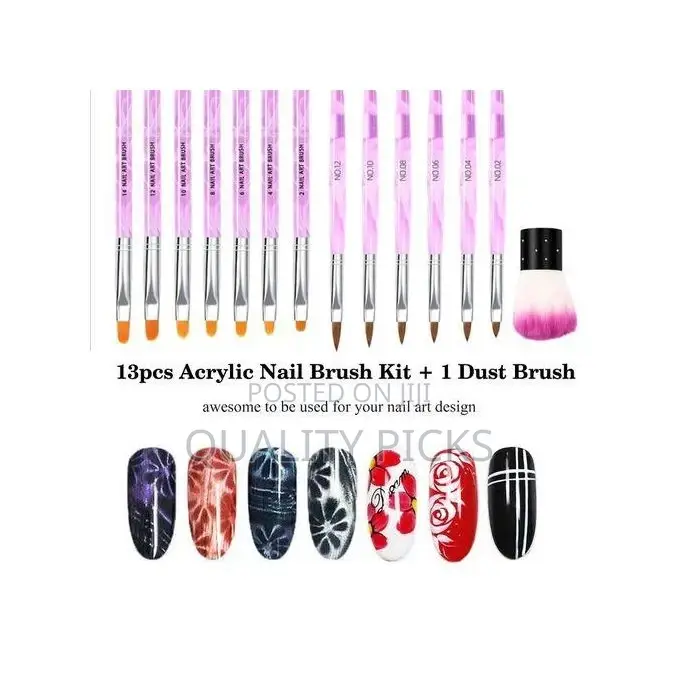 14pcs Acrylic Nail Brush Kit Nail Art Tips