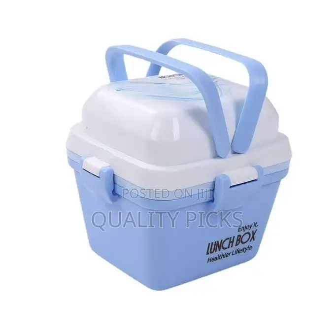 Storage Lunch Box With Hidden Handle Four-Sided Buckle