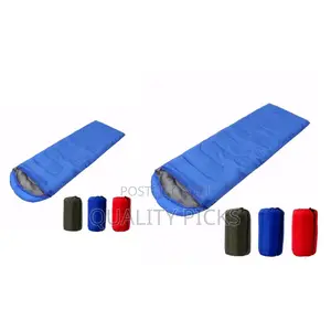 Camping Envelope With Hooded Sleeping Bag - Colour May Vary