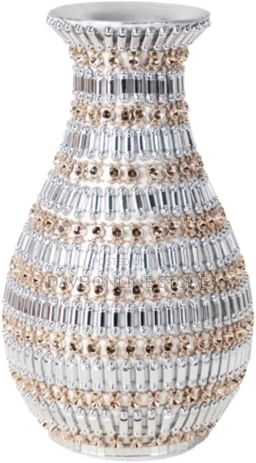 Home Decor Ceramic Vase With Rhinestones