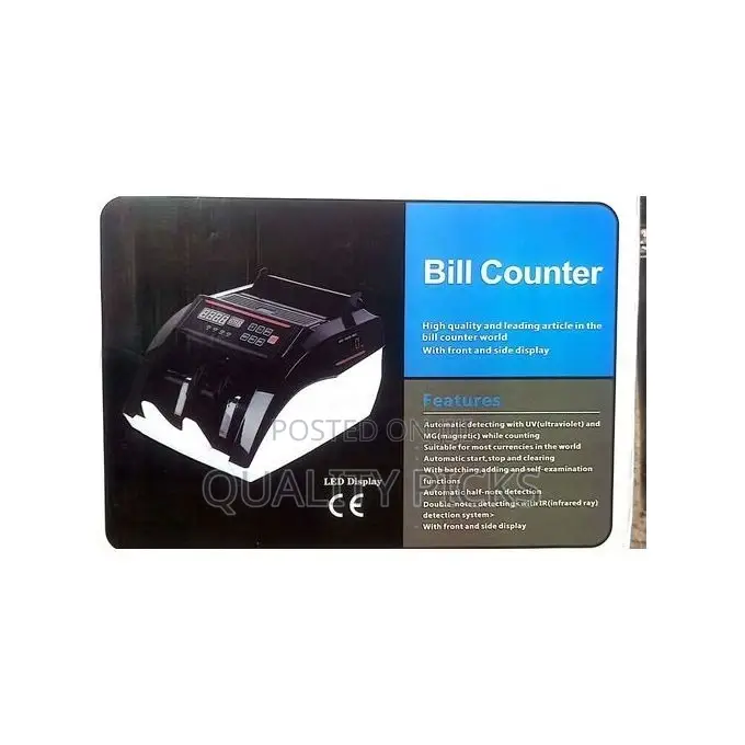 Bill, Money Counter, Counterfeit Detector - Black/