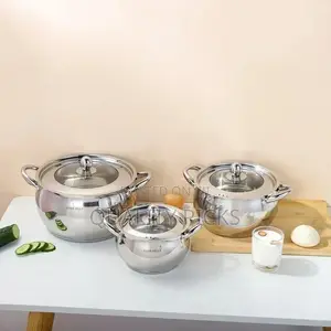 6 PCS of Stainless Steel Saucepans Cookware Induction