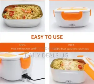 Orange and White Electric Lunch Box