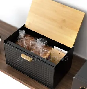 Bread Food Storage Bin Wooden Bread Box