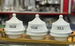 3pcs Ceramic Sugar Bowl Set