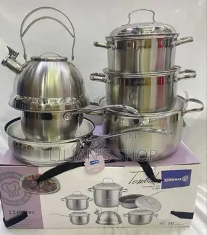 12 PCS Stainless Steel Cookware Set