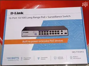 16 Port Gigabit Poe +Surveillance D-Link Switch