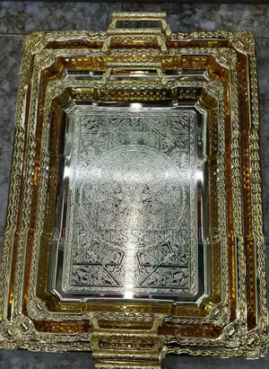 Golden Acrylic Serving Trays