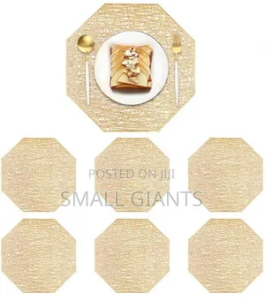 Gold Octagonal Woven Placemats