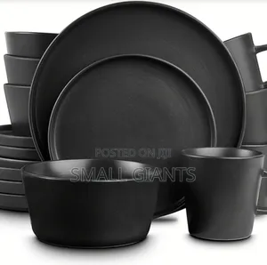 Dinnerware Set, Service for 4, Black