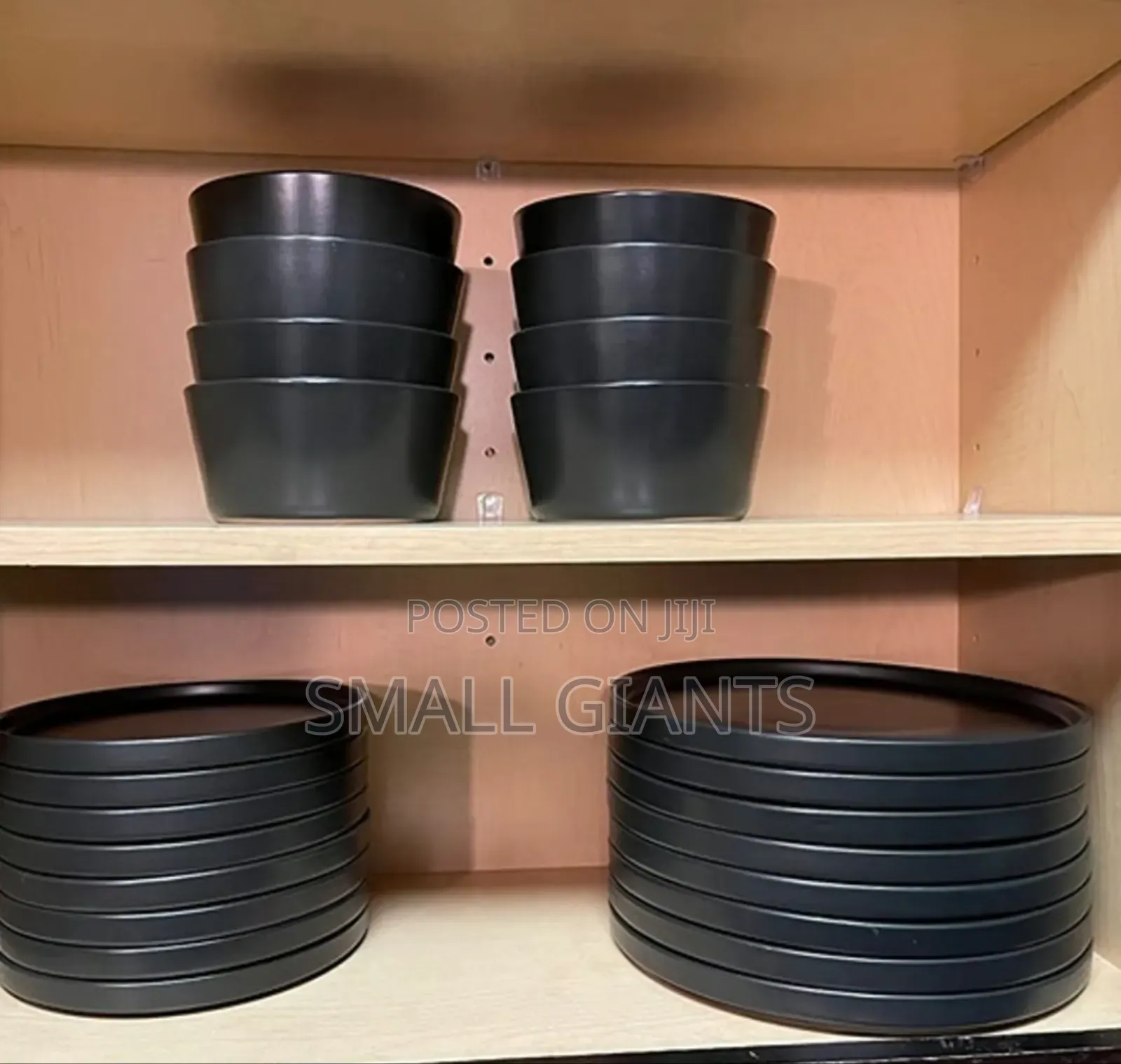 Dinnerware Set, Service for 4, Black
