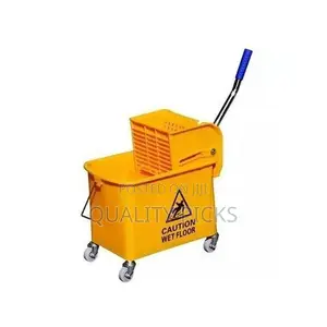 12L Mop Bucket Side Press Wringer Cleaning Commercial Mop