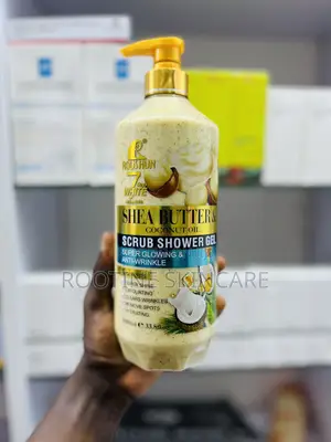 Roushun Shea Butter Coconut Anti Wrinkle Scrub Shower Gel