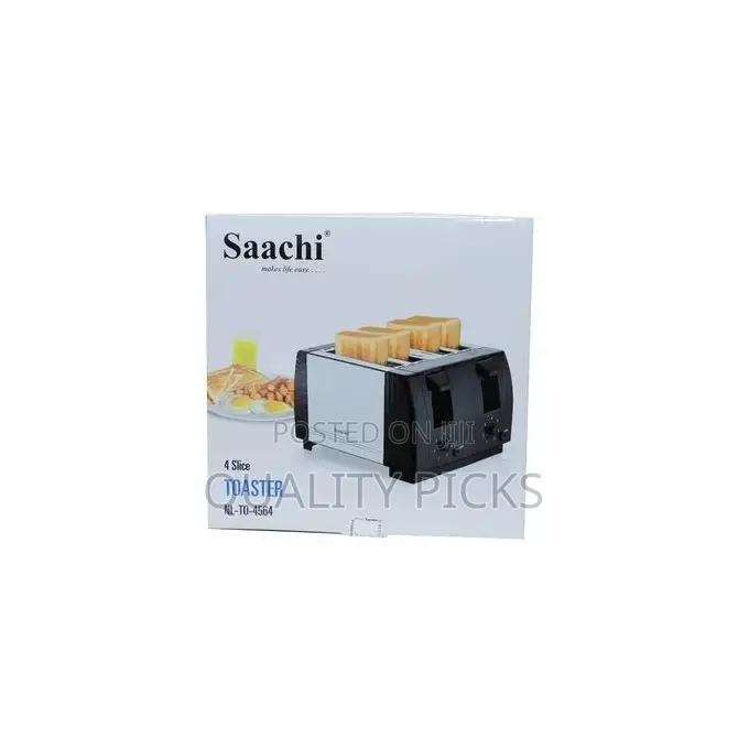 Saachi Stainless Steel 4 Slice Bread Toaster - Silver