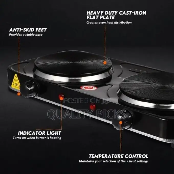 RAF Electric Ceramic Stove 1000+1000 Watts Cooking Hot Plate